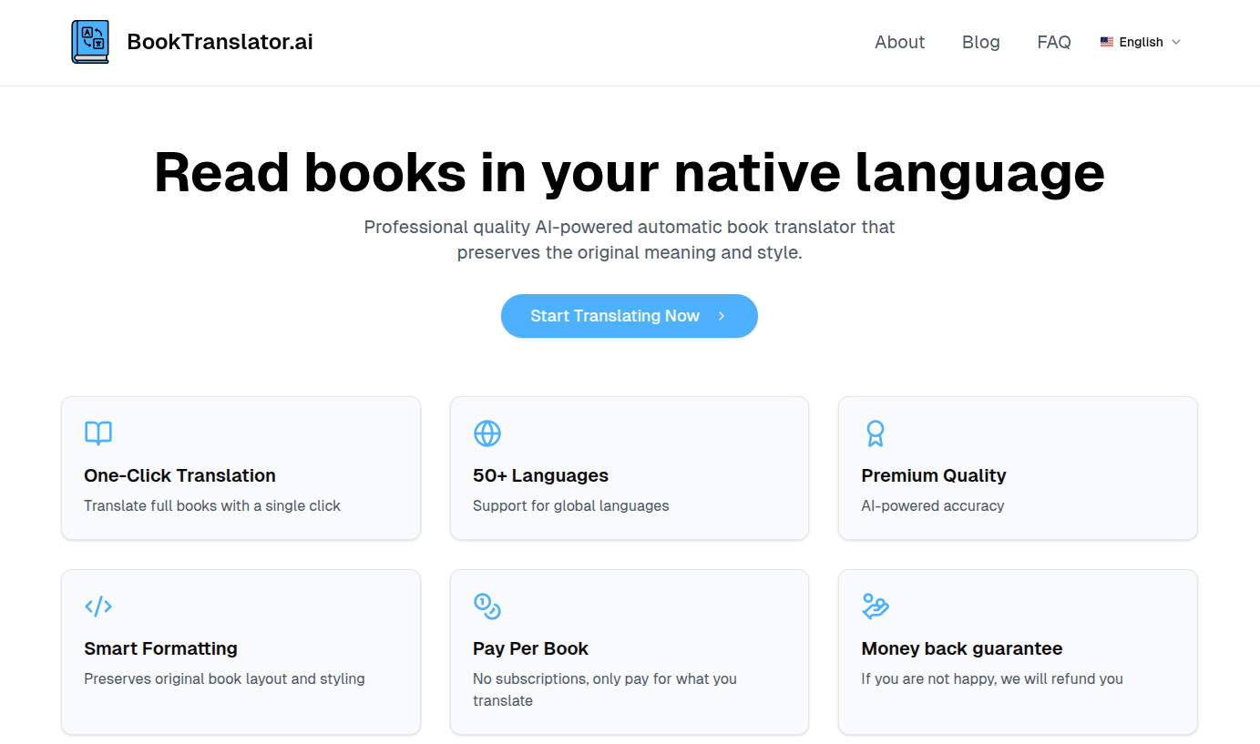 BookTranslator.ai translation platform
