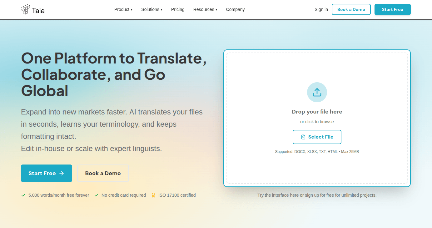 Taia translation platform