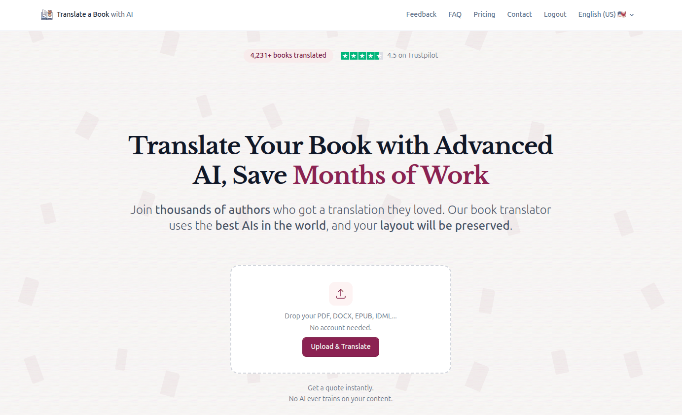 Translate a Book translation platform